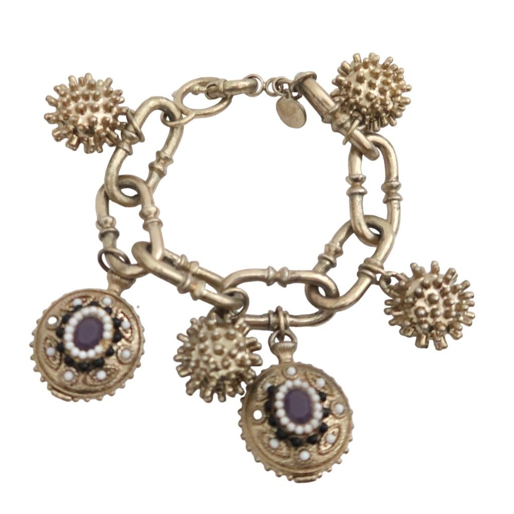 J CREW Spiky ball charm bracelet